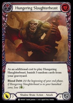 Hungering Slaughterbeast (Red) (Rainbow Foil)