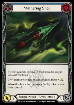 Withering Shot (Blue) (Rainbow Foil)